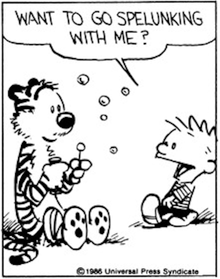 Calvin and Hobbes Spelunking