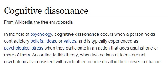 Cognitive Dissonance | Confessions of a Pack Rat