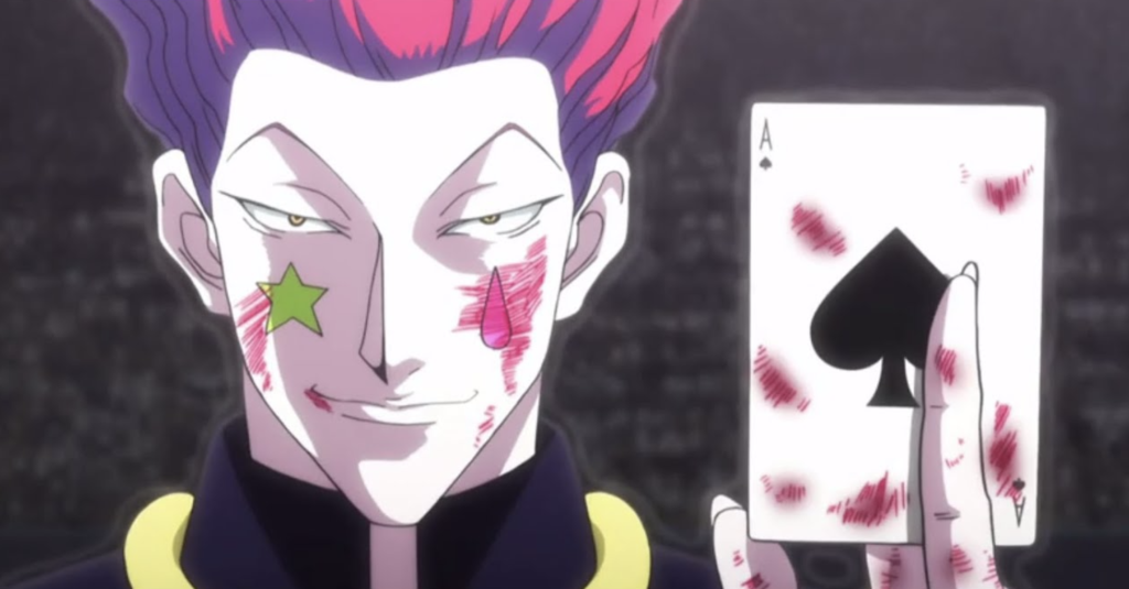 Hisoka and his hand of cards